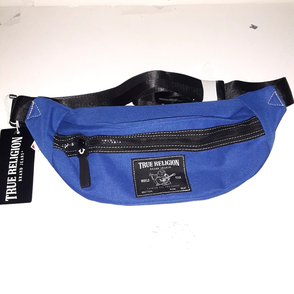 True religion belt bag,blue and black, brand new w